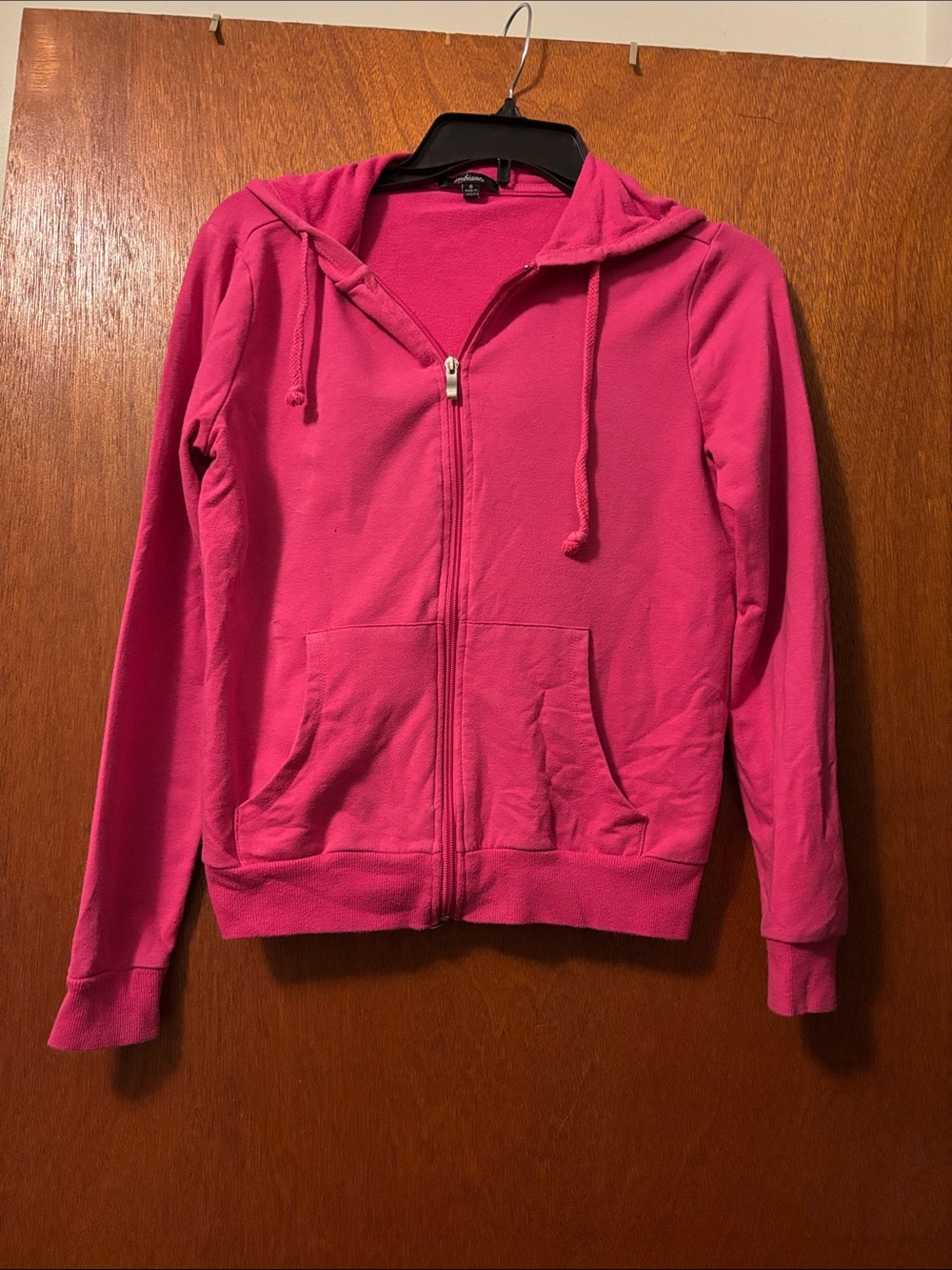 Ambiance Hot Pink Zip-Up Hoodie Jacket